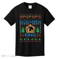 Backgammon King Ugly Christmas Kids T-Shirt thumb 0