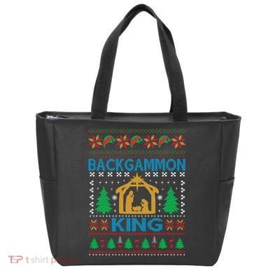 Backgammon King Ugly Christmas Tote Bag