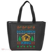Backgammon King Ugly Christmas Tote Bag thumb 0