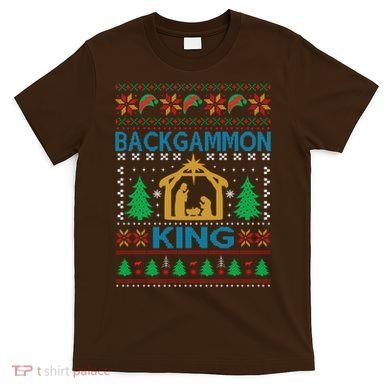 Backgammon King Ugly Christmas T-Shirt