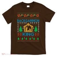 Backgammon King Ugly Christmas T-Shirt thumb 0