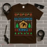 Backgammon King Ugly Christmas T-Shirt thumb 5