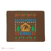 Backgammon King Ugly Christmas Mousepad thumb 0