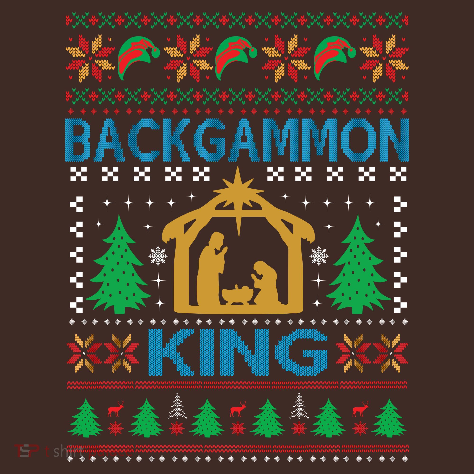 Backgammon King Ugly Christmas Baby Bodysuit
