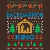 Backgammon King Ugly Christmas Kids Hoodie thumb 2