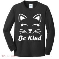 Be Kind Unity Day Anti Bullying Kitten Kids Long Sleeve Shirt thumb 0
