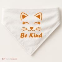 Be Kind Unity Day Orange Anti Bullying Kitten USA-Made Doggie Bandana thumb 0