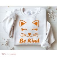 Be Kind Unity Day Orange Anti Bullying Kitten Sweatshirt thumb 2