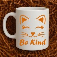 Be Kind Unity Day Orange Anti Bullying Kitten Coffee Mug thumb 2