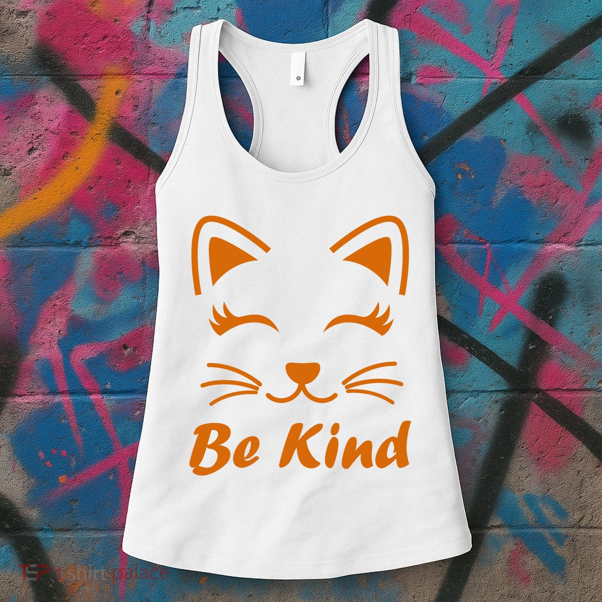 Be Kind Unity Day Orange Anti Bullying Kitten Women's Tank Top
