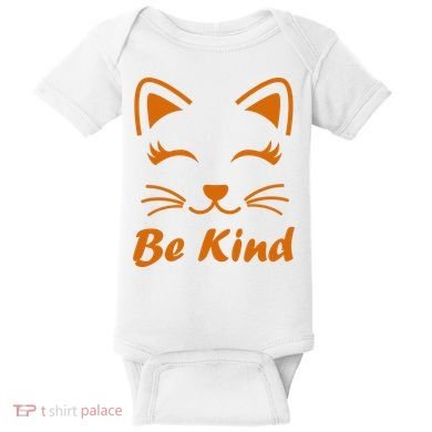 Be Kind Unity Day Orange Anti Bullying Kitten Baby Bodysuit