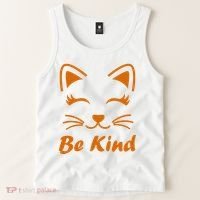 Be Kind Unity Day Orange Anti Bullying Kitten Tank Top thumb 2