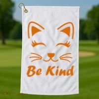 Be Kind Unity Day Orange Anti Bullying Kitten Golf Towel thumb 1