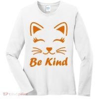 Be Kind Unity Day Orange Anti Bullying Kitten Women's Long Sleeve Shirt thumb 0