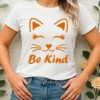 Be Kind Unity Day Orange Anti Bullying Kitten Women's T-Shirt thumb 2