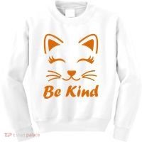 Be Kind Unity Day Orange Anti Bullying Kitten Kids Sweatshirt thumb 0