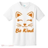 Be Kind Unity Day Orange Anti Bullying Kitten Kids T-Shirt thumb 0
