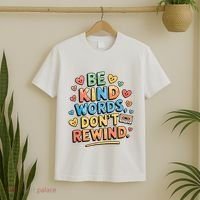 Be Kind Words DonT Rewind Funny T-Shirt thumb 2