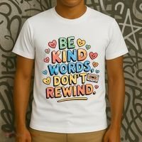 Be Kind Words DonT Rewind Funny T-Shirt thumb 3