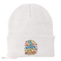 Be Kind Words DonT Rewind Funny Beanie thumb 0