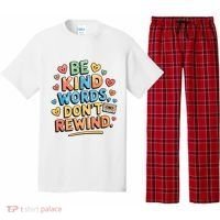 Be Kind Words DonT Rewind Funny Pajama Set thumb 0
