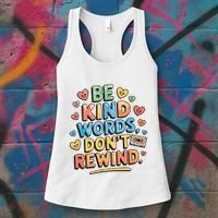 Be Kind Words DonT Rewind Funny Women's Tank Top thumb 3