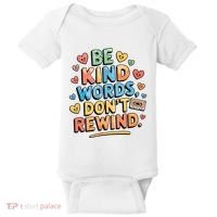 Be Kind Words DonT Rewind Funny Baby Bodysuit thumb 0