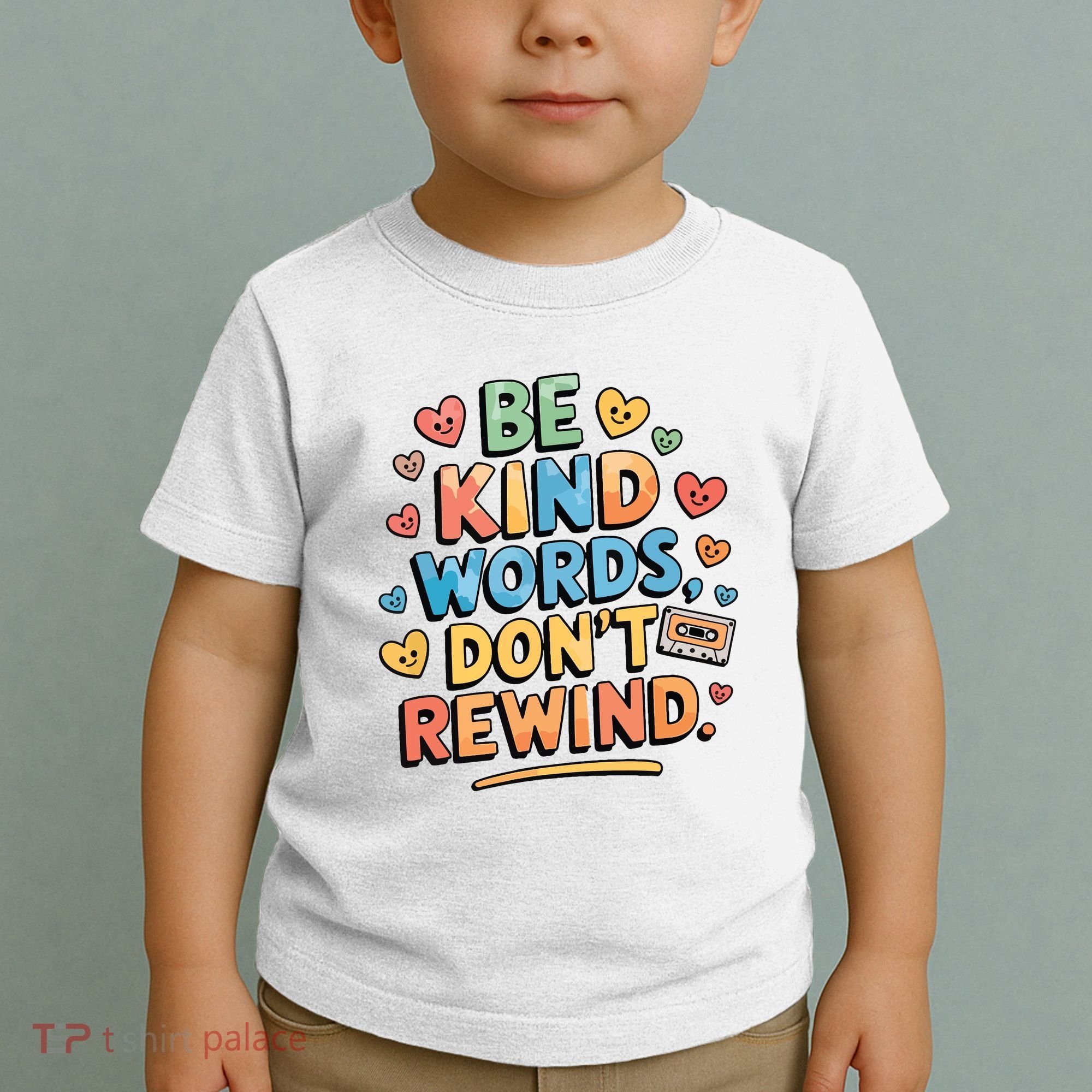 Be Kind Words DonT Rewind Funny Toddler T-Shirt