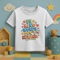 Be Kind Words DonT Rewind Funny Toddler T-Shirt thumb 3