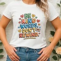 Be Kind Words DonT Rewind Funny Women's T-Shirt thumb 2