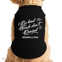 Be Kind Words Dont Rewind Orange Anti Bullying Unity Day Doggie Tank thumb 0