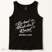 Be Kind Words Dont Rewind Orange Anti Bullying Unity Day Tank Top thumb 2