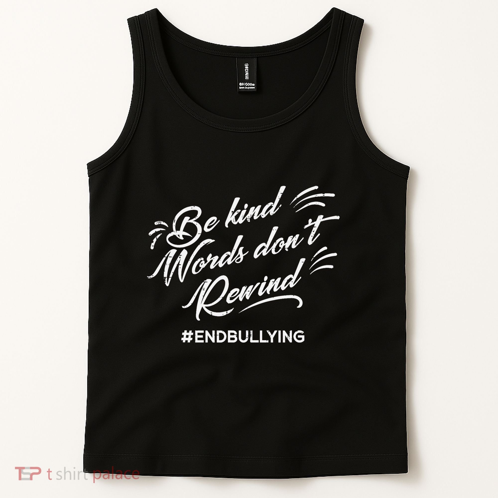 Be Kind Words Dont Rewind Orange Anti Bullying Unity Day Tank Top