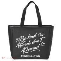 Be Kind Words Dont Rewind Orange Anti Bullying Unity Day Tote Bag thumb 0