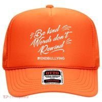 Be Kind Words Dont Rewind Orange Anti Bullying Unity Day Hat thumb 0