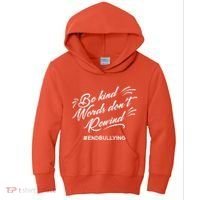 Be Kind Words Dont Rewind Orange Anti Bullying Unity Day Kids Hoodie thumb 0