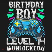 Birthday Level 14 Unlocked Gamer 14th Birthday Gift Doggie Tank thumb 4