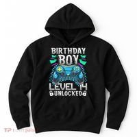 Birthday Level 14 Unlocked Gamer 14th Birthday Gift Hoodie thumb 0