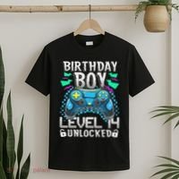 Birthday Level 14 Unlocked Gamer 14th Birthday Gift T-Shirt thumb 2