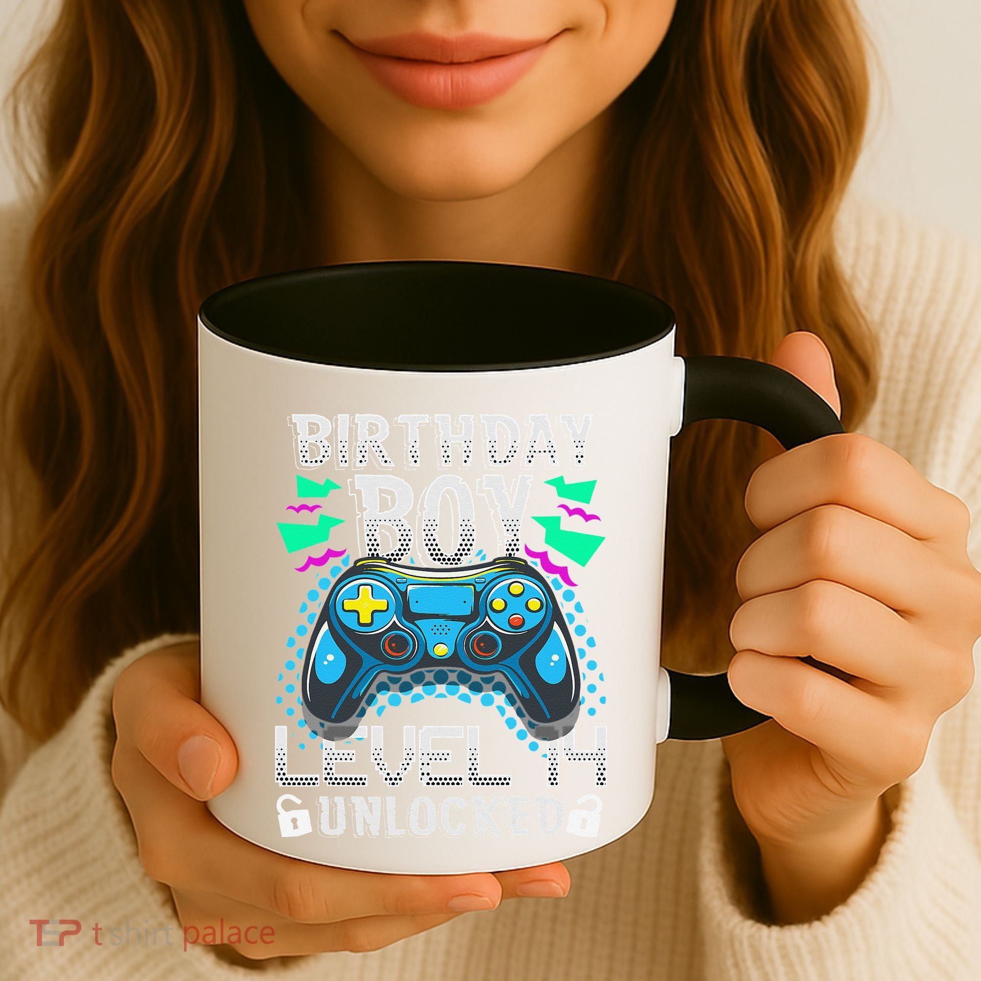 Birthday Level 14 Unlocked Gamer 14th Birthday Gift Coffee Mug
