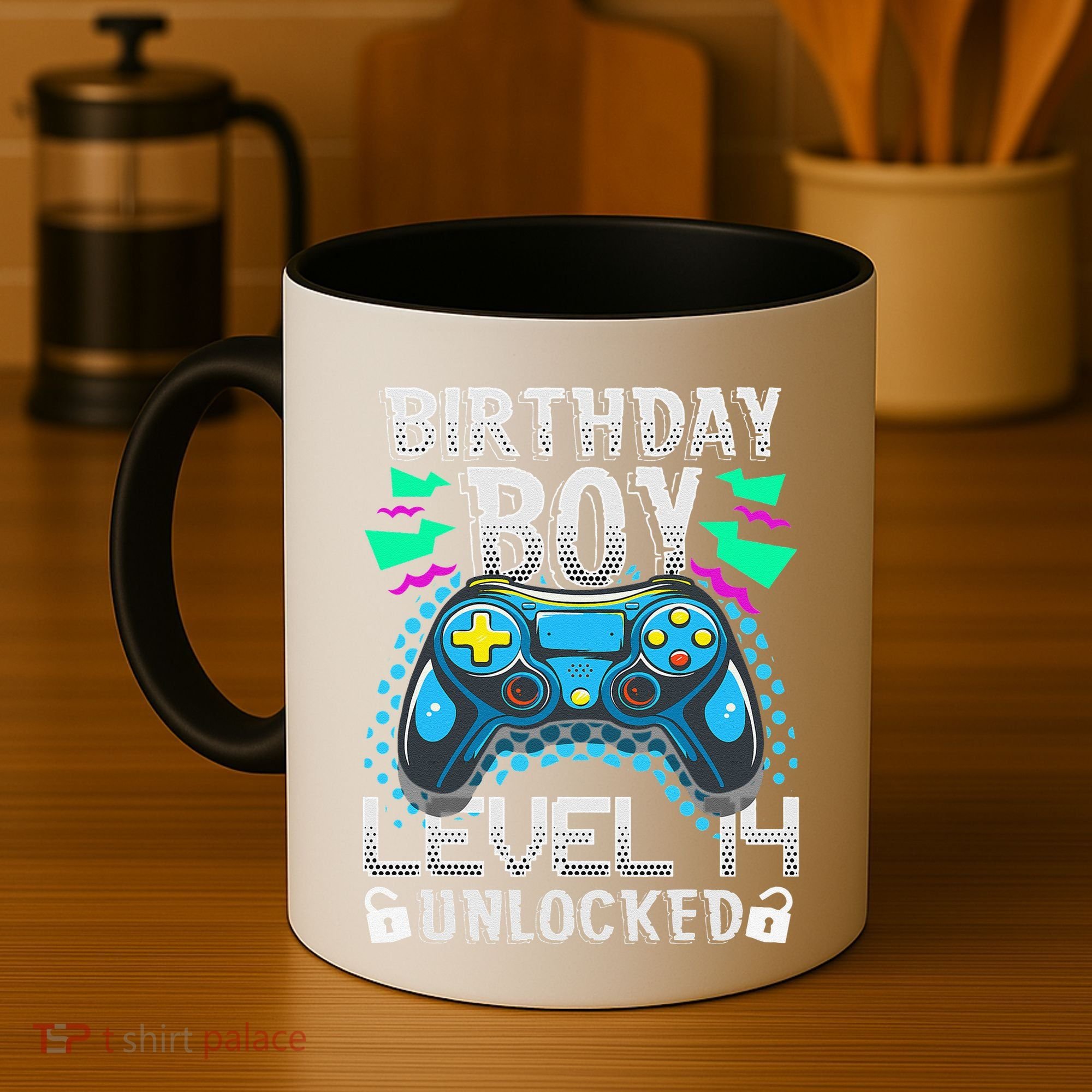 Birthday Level 14 Unlocked Gamer 14th Birthday Gift Coffee Mug