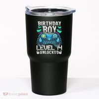 Birthday Level 14 Unlocked Gamer 14th Birthday Gift Tumbler thumb 0
