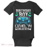 Birthday Level 14 Unlocked Gamer 14th Birthday Gift Baby Bodysuit thumb 0