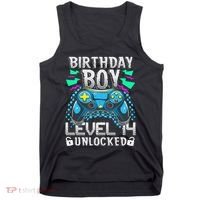 Birthday Level 14 Unlocked Gamer 14th Birthday Gift Tank Top thumb 0