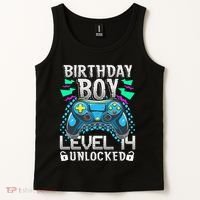 Birthday Level 14 Unlocked Gamer 14th Birthday Gift Tank Top thumb 2