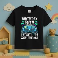 Birthday Level 14 Unlocked Gamer 14th Birthday Gift Toddler T-Shirt thumb 3