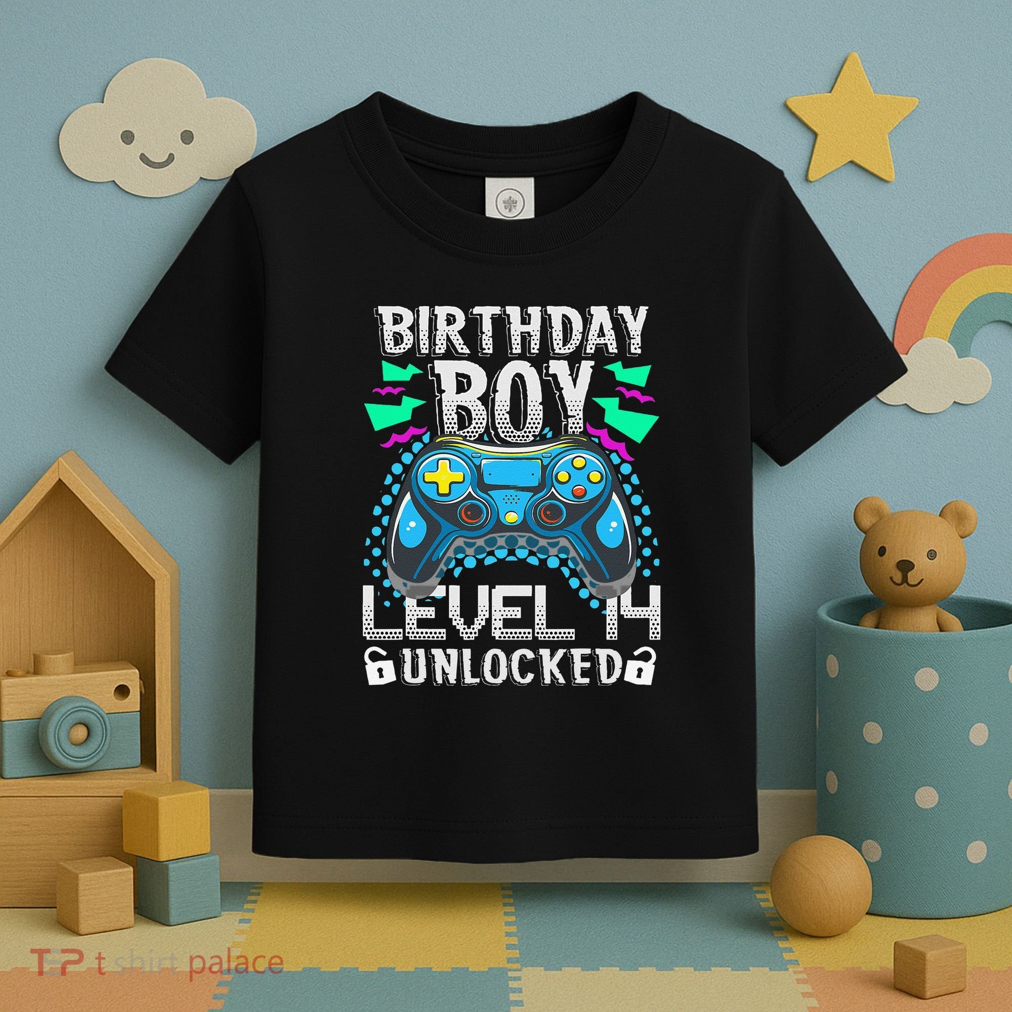 Birthday Level 14 Unlocked Gamer 14th Birthday Gift Toddler T-Shirt