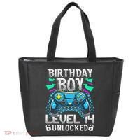 Birthday Level 14 Unlocked Gamer 14th Birthday Gift Tote Bag thumb 0