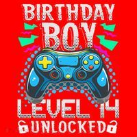 Birthday Level 14 Unlocked Gamer 14th Birthday Gift Santa Hat thumb 1