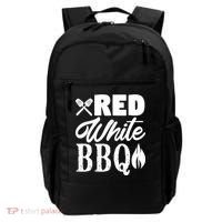 Bbq Lover 4th Of July Funny Red White Bbq Cool Gift Backpack thumb 0